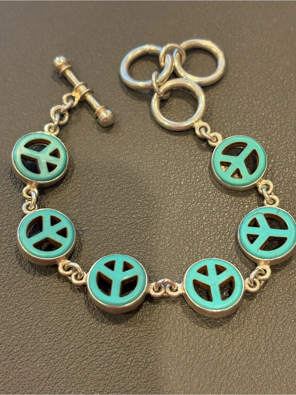 Charles Albert Peace Sign Bracelet